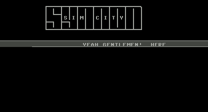 Sim city Title Screen